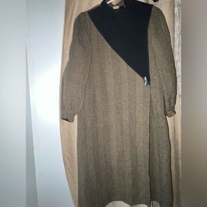 Ennio Style wool blend vintage midi coat
